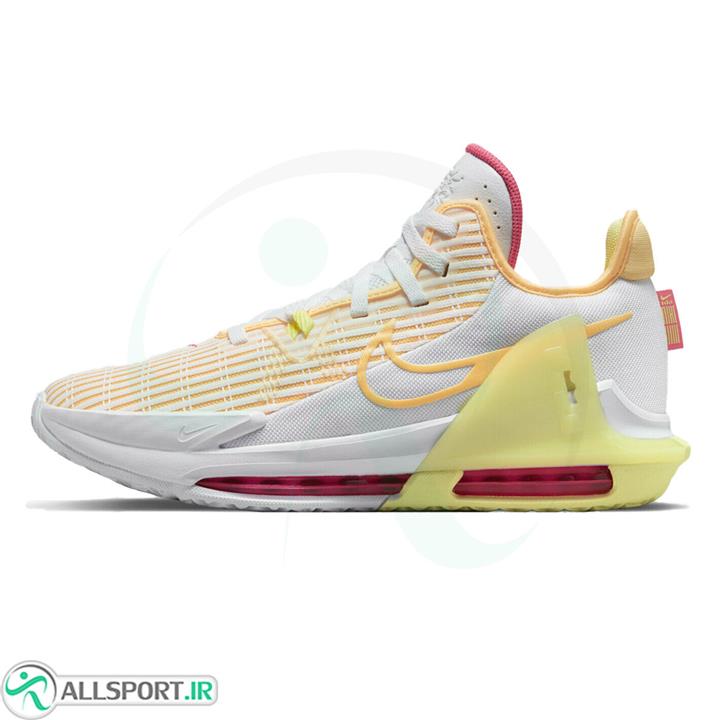 کفش بسکتبال نایک لبرون طرح اصلی Nike Lebron Witness VI 6 EP White Yellow Orange